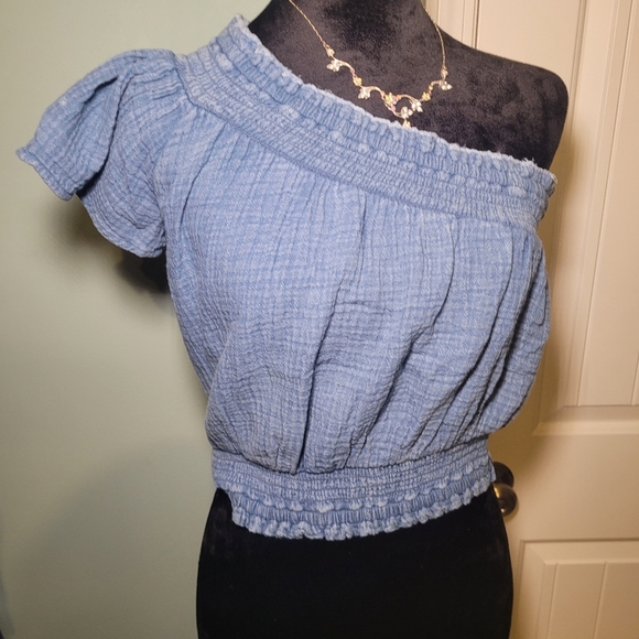 Aerie off the shoulder top size small 100% cotton - Picture 1 of 6